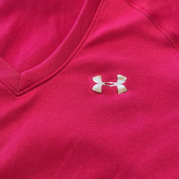 Under armour womens heat gear semi-fitted pink size medium - Picture 2 of 3